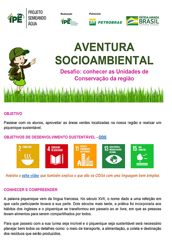 Aventura Socioambiental – Conhecer as Unidades de Conservação da Região