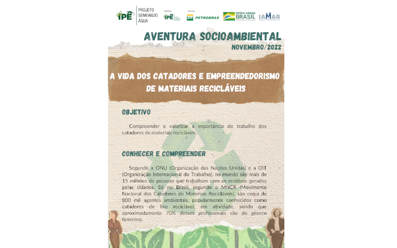 Aventura Socioambiental – A vida dos catadores e empreendedorismo de materiais recicláveis