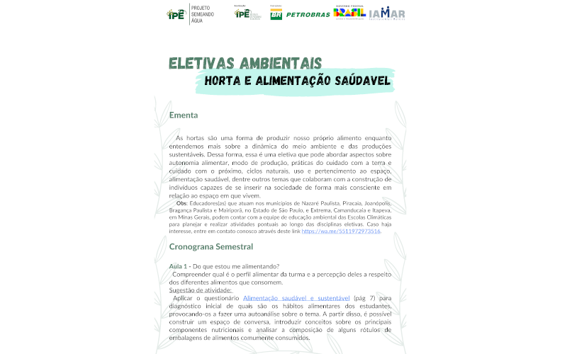 Horta e Alimentação Saudável