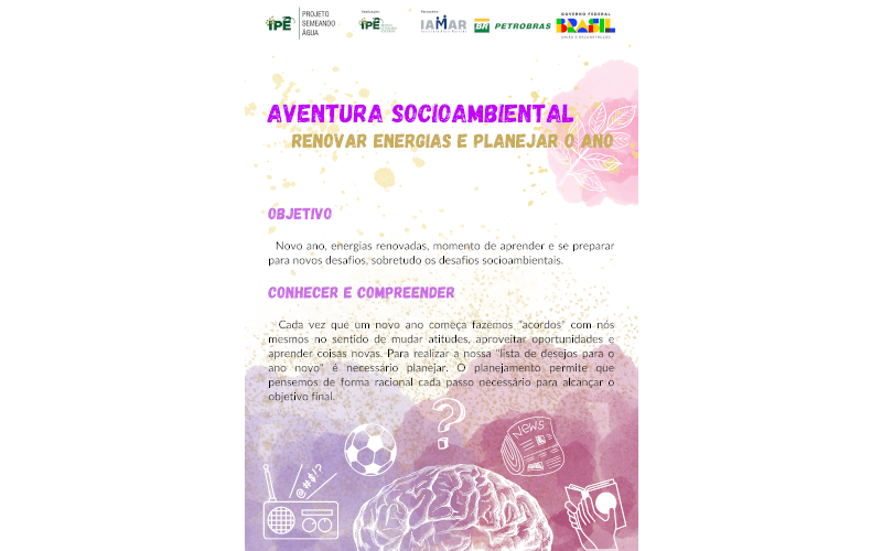 Aventura Socioambiental – Planejar o ano