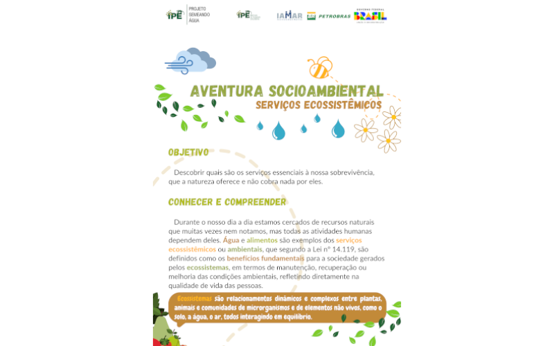 Aventura socioambiental: Serviços Ecossistêmicos