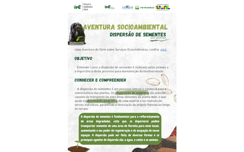 Aventura socioambiental: Dispersão de Sementes